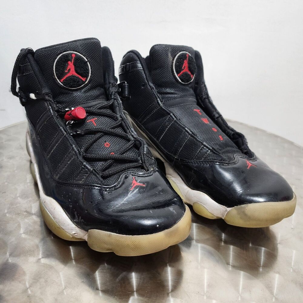 Nike Air Jordan 6 Rings 'Black Gym Red' Men's Size 12 Shoes 322992-064